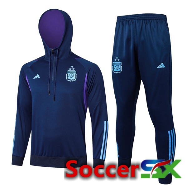 Argentina Training Tracksuit Sweatshirt Hoodie Blue Royal 2024/2025