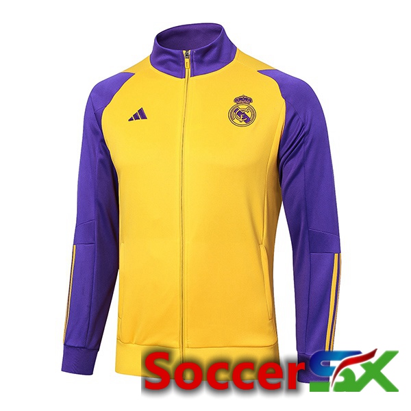 Real Madrid Training Jacket Yellow Purple 2024/2025