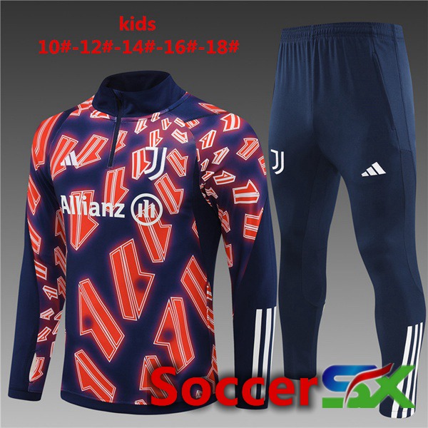 Juventus Kids Training Tracksuit Suit Red Blue Royal 2024/2025