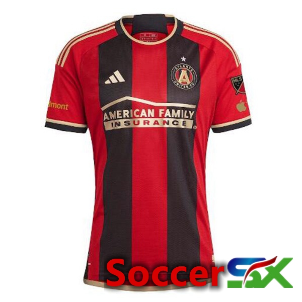 Atlanta United Soccer Jersey Home Red Black 2024/2025