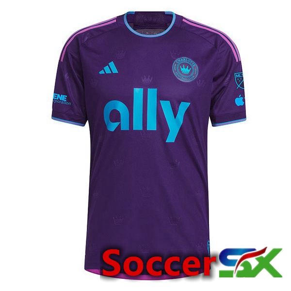 Charlotte FC Soccer Jersey Away Purple 2024/2025