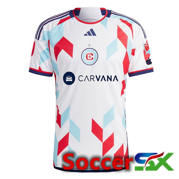 Chicago Fire FC Soccer Jersey Away White 2024/2025