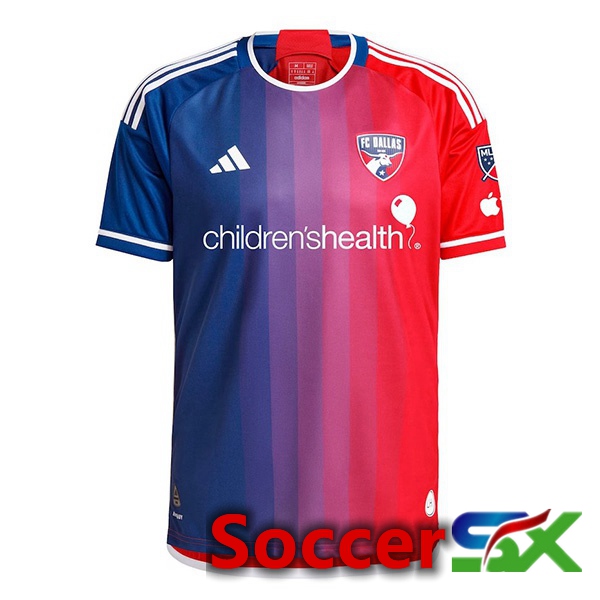 FC Dallas Soccer Jersey Home Red Blue 2024/2025