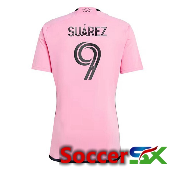 Inter Miami CF (Suárez 9) Soccer Jersey Home Pink 2024/2025