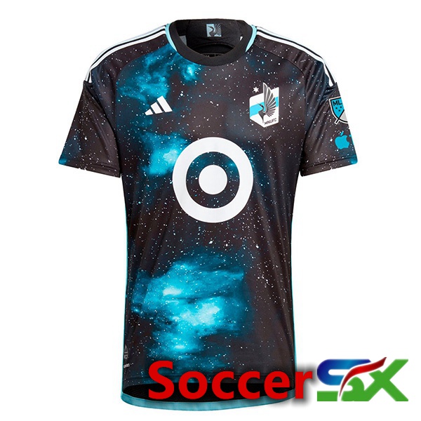 Minnesota United Soccer Jersey Home Black Blue 2024/2025