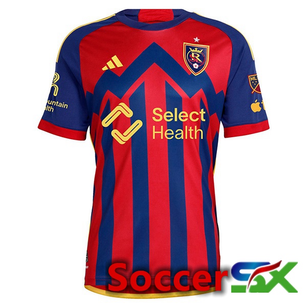 Real Salt Lake Soccer Jersey Home Red Blue 2024/2025