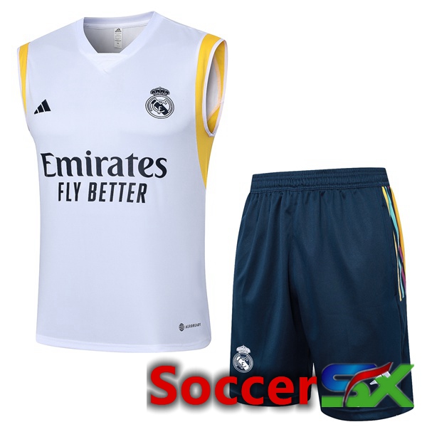 Real Madrid Soccer vest + Shorts White 2024/2025