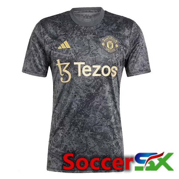 Manchester United Soccer Jersey Stone Black 2023/2024