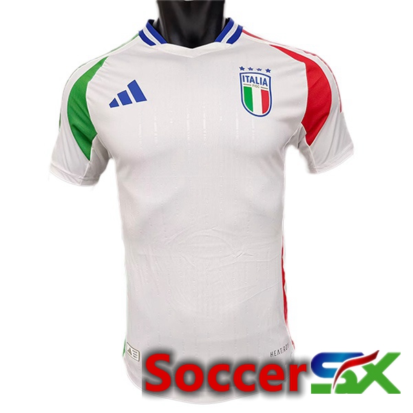 Italy Soccer Jersey Away White Version Fuite UEFA Euro 2024