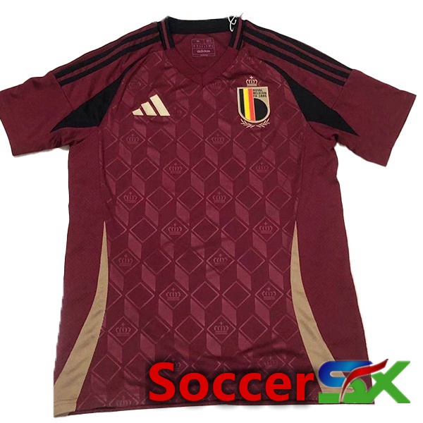 Belgium Soccer Jersey Home Red Version Fuite UEFA Euro 2024