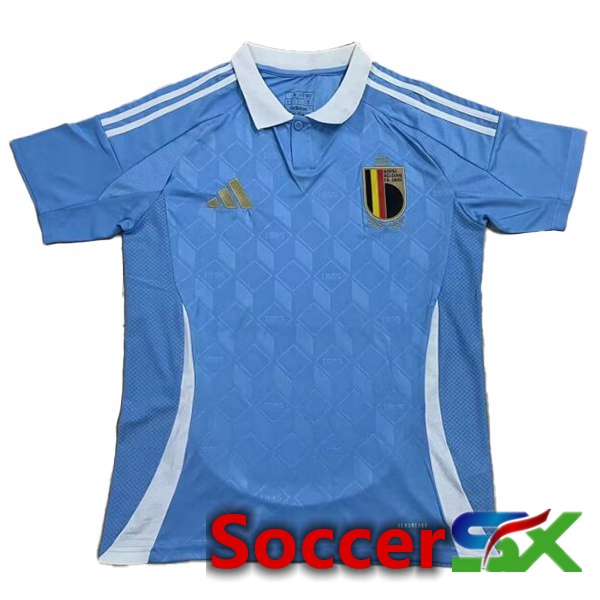 Belgium Soccer Jersey Away Blue Version Fuite UEFA Euro 2024