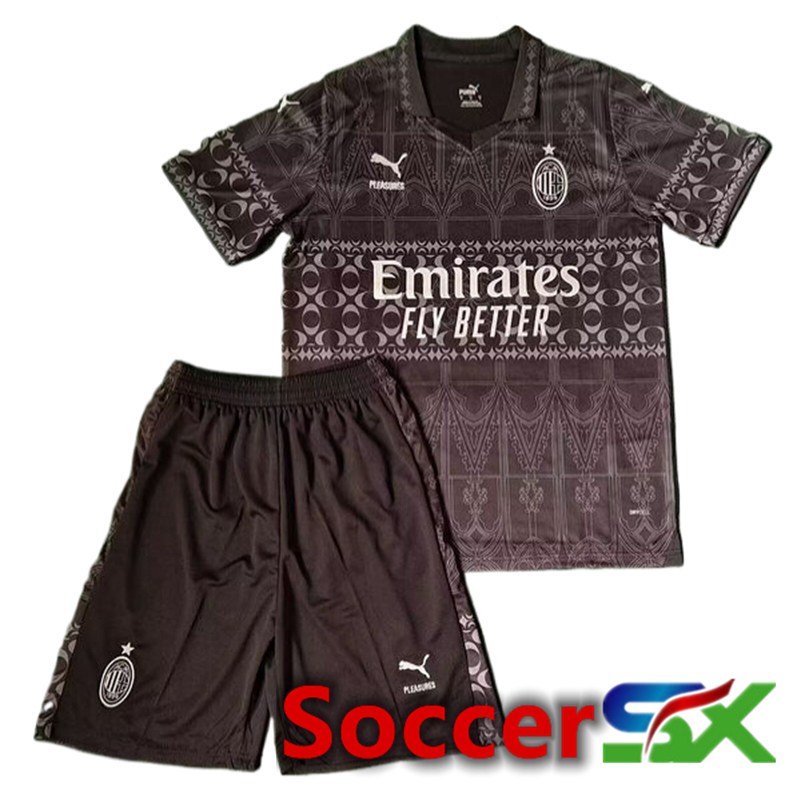 AC Milan Kids Soccer Jersey Fourth Black 2023/2024