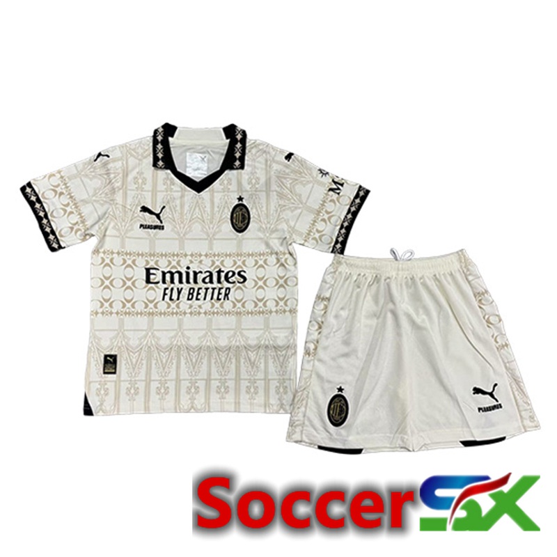 AC Milan Kids Soccer Jersey Fourth White 2023/2024