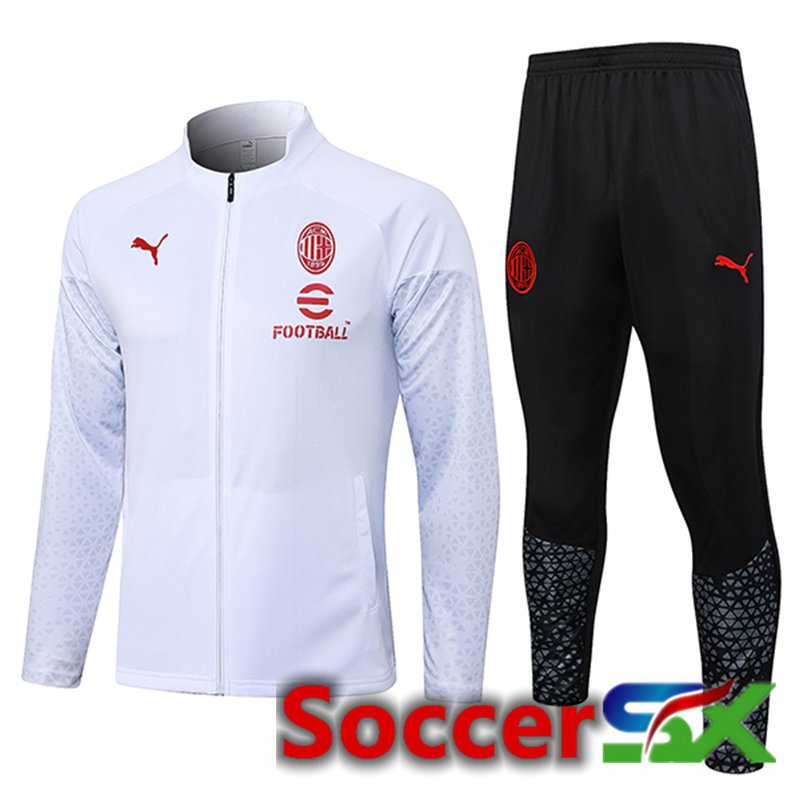 AC Milan Training Jacket Suit White 2023/2024