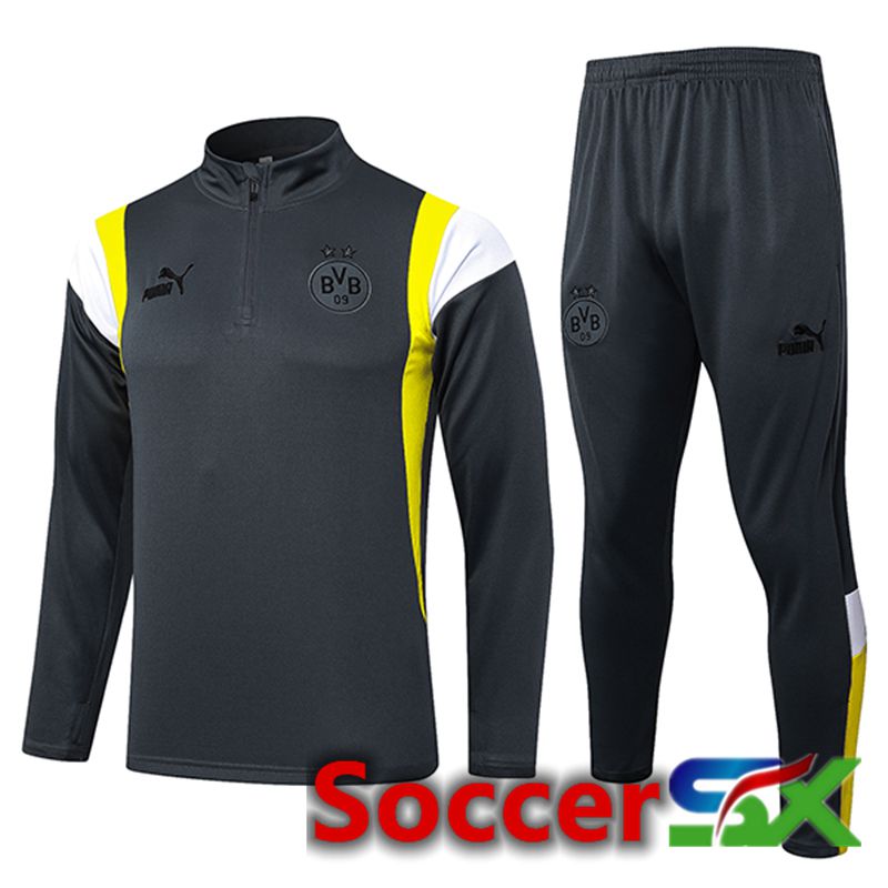 Dortmund Training Tracksuit Suit Grey 2023/2024