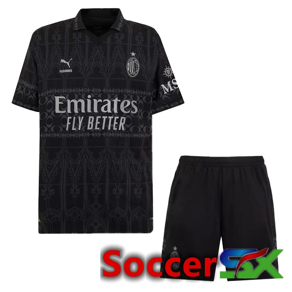 AC Milan Kids Soccer Jersey Fourth Black 2023/2024