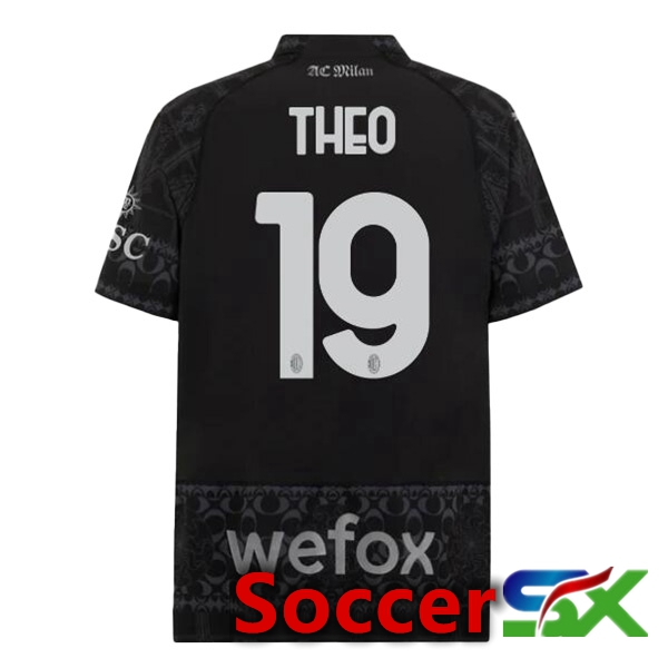 AC Milan (Theo 19) Soccer Jersey Fourth Black 2023/2024