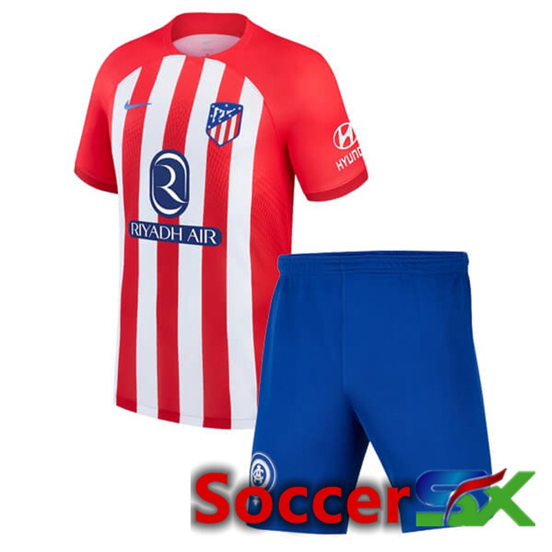 Atletico Madrid Kids Soccer Jersey Home 2023/2024