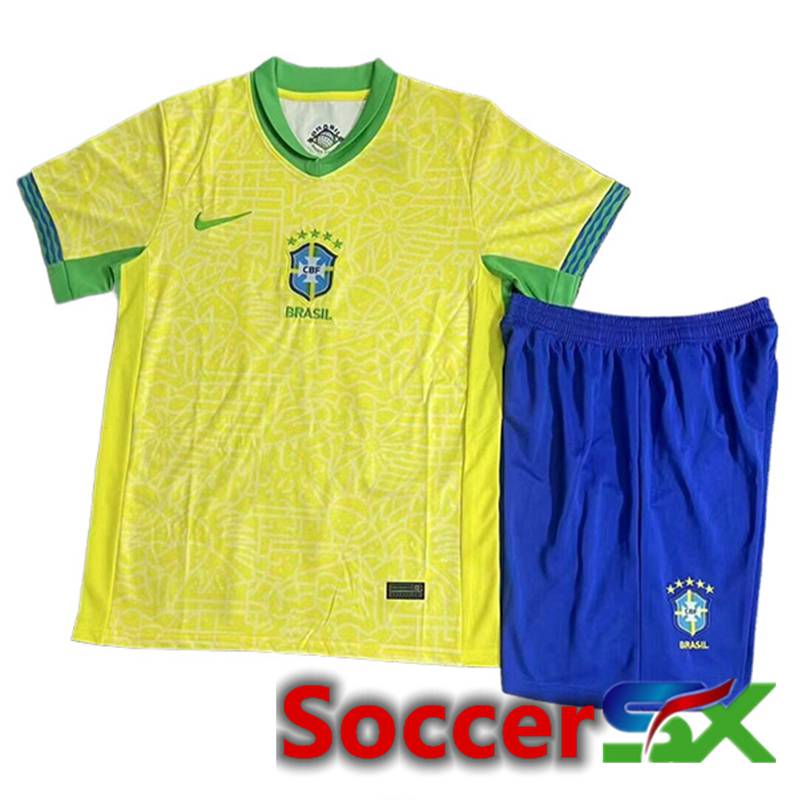Brazil Kids Soccer Jersey Home 2024/2025