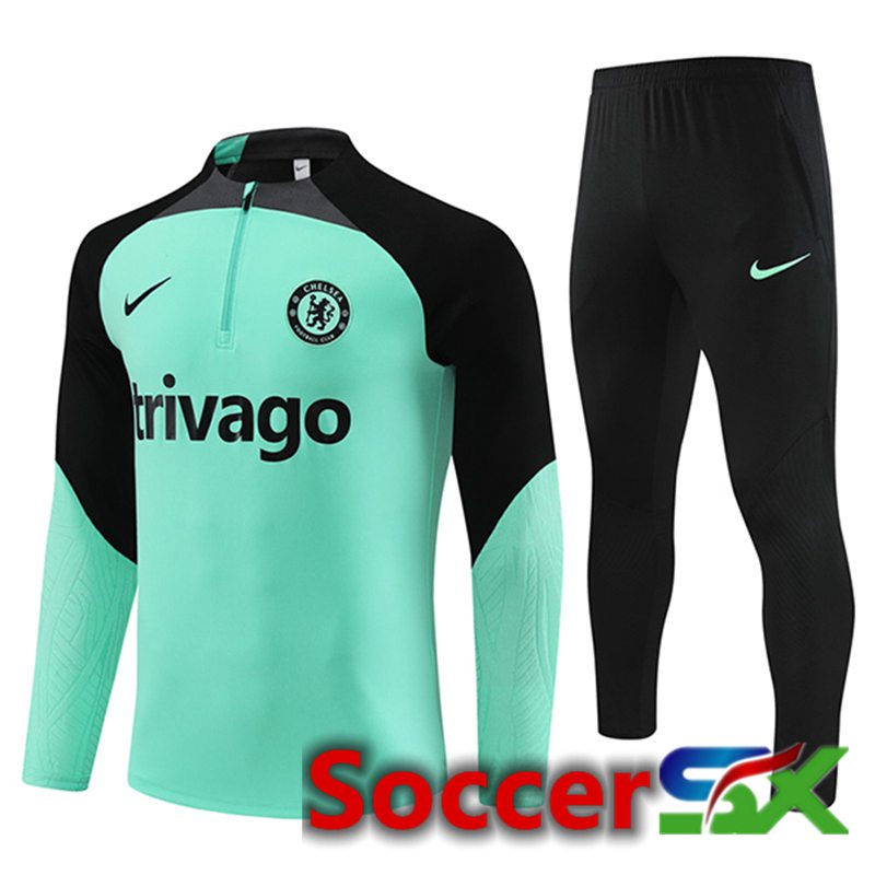 FC Chelsea Training Tracksuit Suit Green/Black 2023/2024