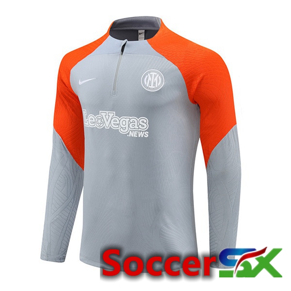 Inter Milan Training Sweatshirt Grey Orange 2024/2025