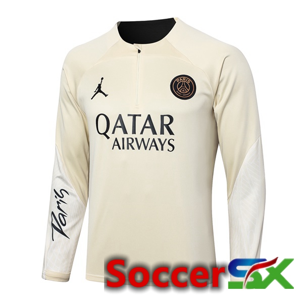 JORDAN Paris PSG Training Sweatshirt Yellow 2024/2025