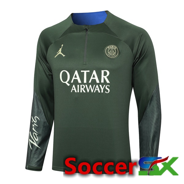 JORDAN Paris PSG Training Sweatshirt Green 2024/2025