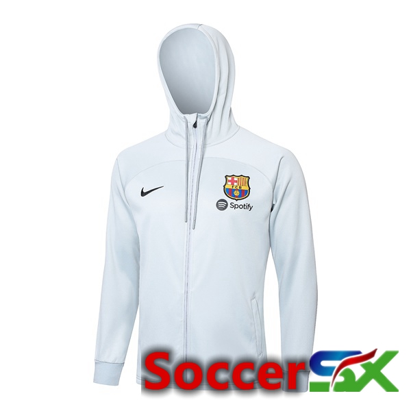 FC Barcelona Training Jacket Windbreaker White 2024/2025