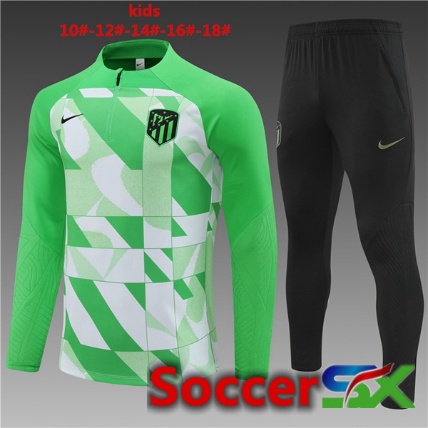 Atletico Madrid Kids Training Tracksuit Suit Green 2024/2025