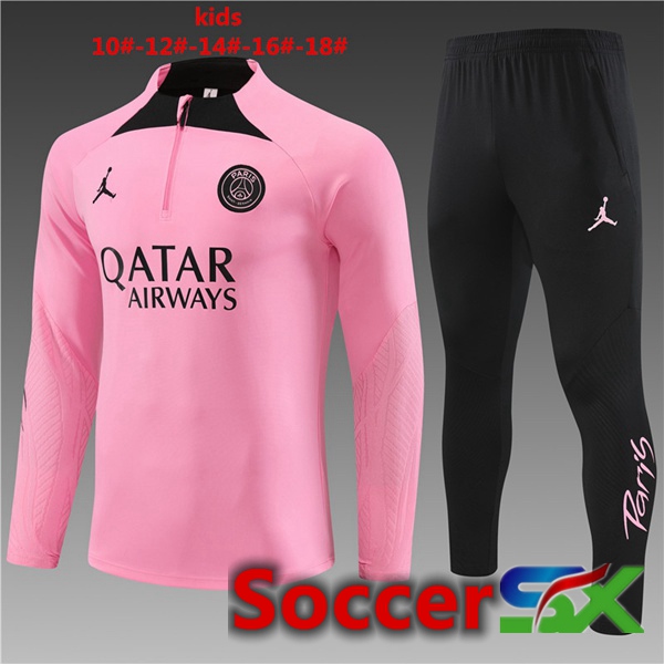 Paris PSG Kids Training Tracksuit Suit Pink 2024/2025