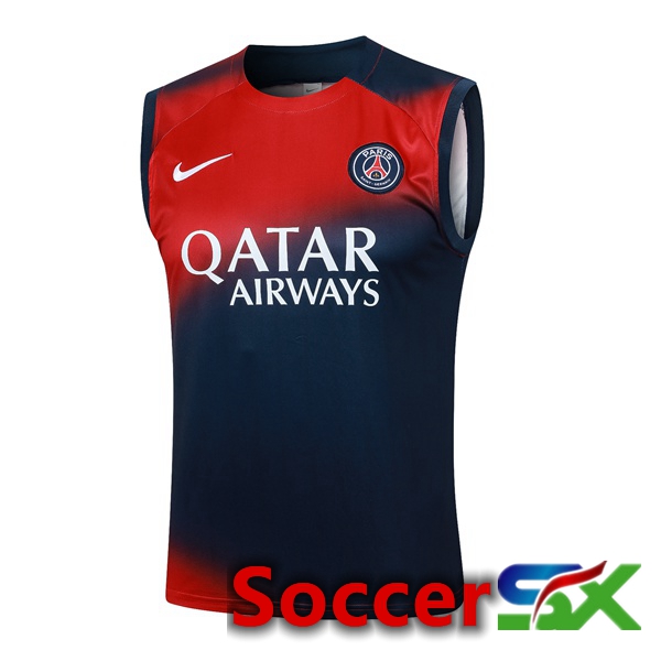 Paris PSG Soccer vest Blue Royal Red 2024/2025
