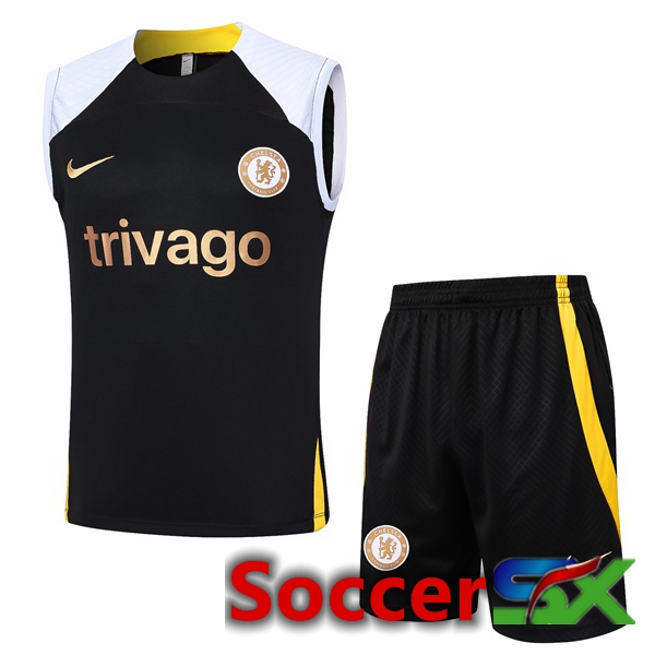 FC Chelsea Soccer vest + Shorts Black White 2024/2025