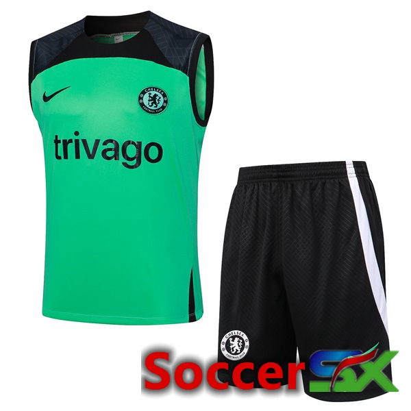 FC Chelsea Soccer vest + Shorts Green 2024/2025