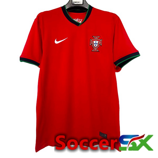 Portugal Soccer Jersey Home Red Version Fuite UEFA Euro 2024