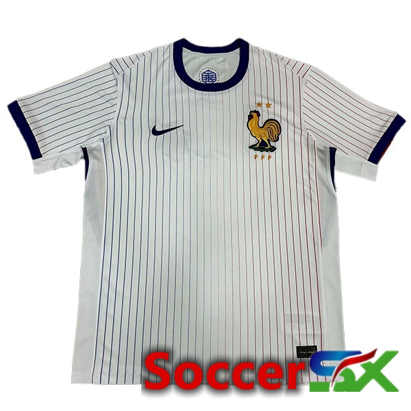 France Soccer Jersey Away White Version Fuite UEFA Euro 2024