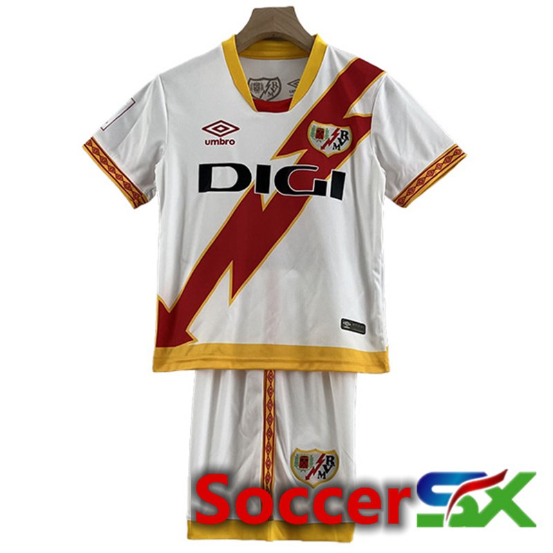 Rayo Vallecano Kids Soccer Jersey Home 2023/2024