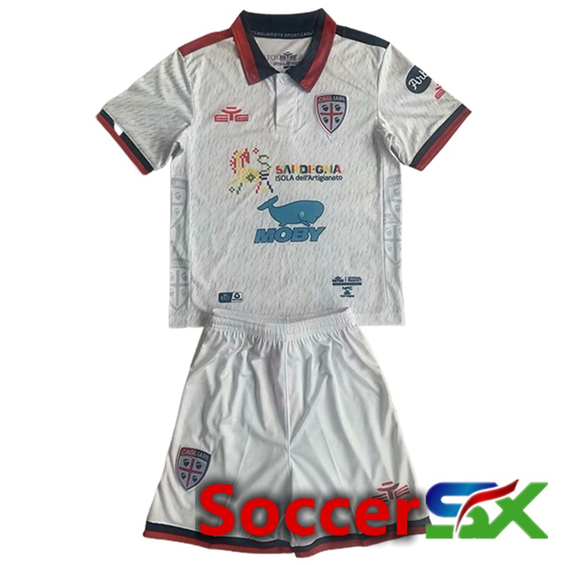 Cagliari Kids Soccer Jersey Away 2023/2024