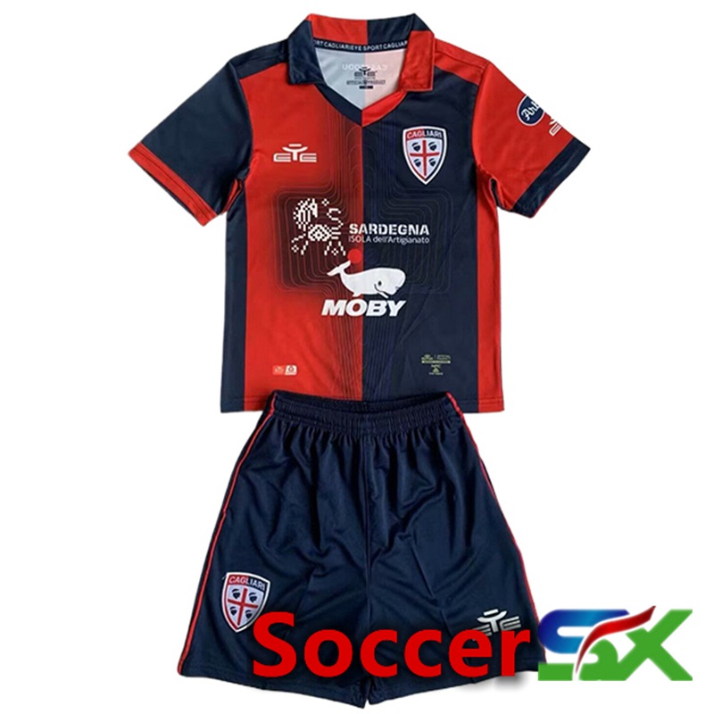 Cagliari Kids Soccer Jersey Home 2023/2024