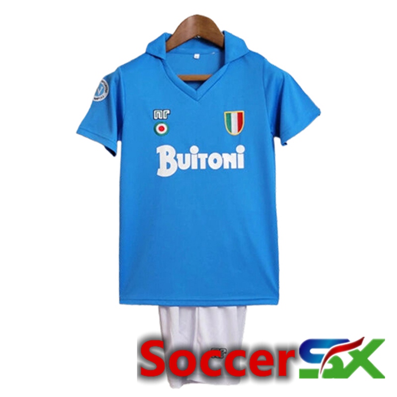 SSC Napoli Retro Kids Soccer Jersey Home 1987/1988