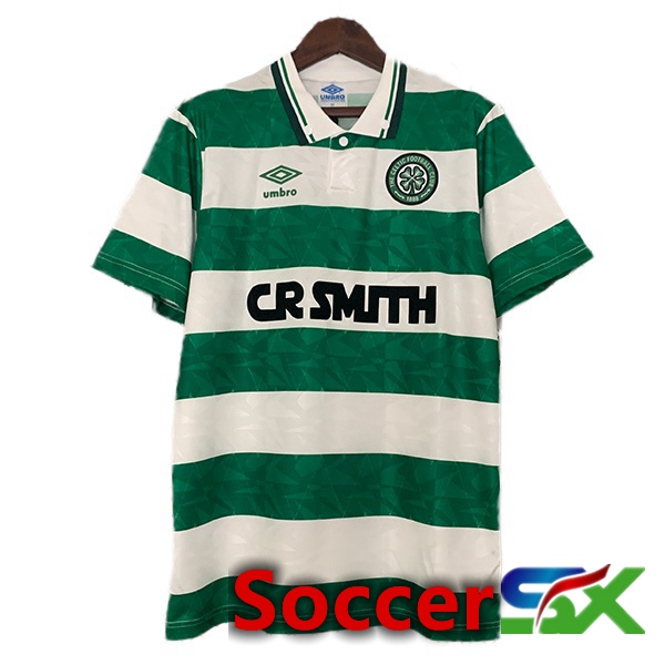 Celtic FC Retro Soccer Jersey Home Green 1989-1991