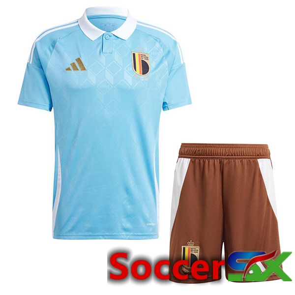 Belgium Kids Away Soccer Jersey Blue 2024/2025