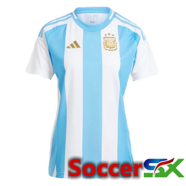 Argentina Womens Home Soccer Jersey Blue White 2024/2025