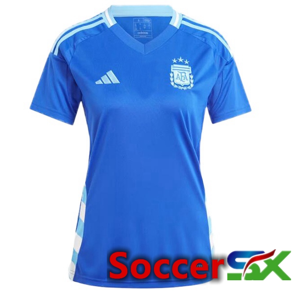 Argentina Womens Away Soccer Jersey Blue 2024/2025
