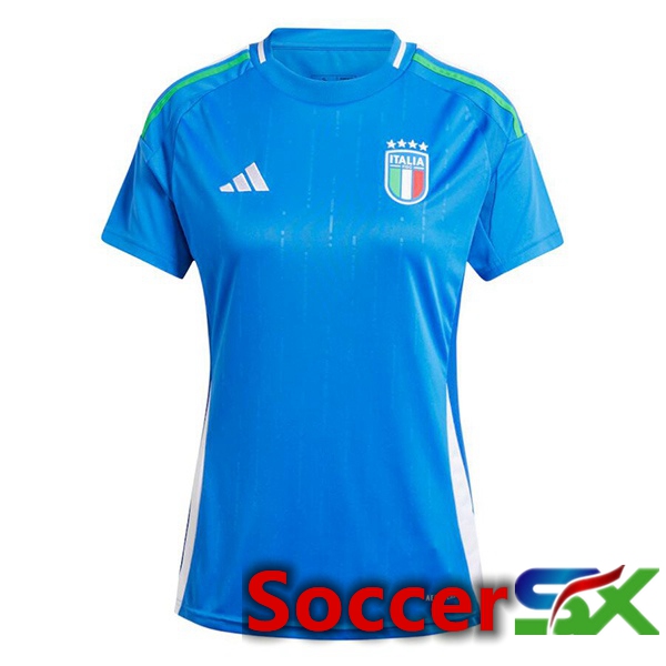 Italy Womens Home Soccer Jersey Blue 2024/2025