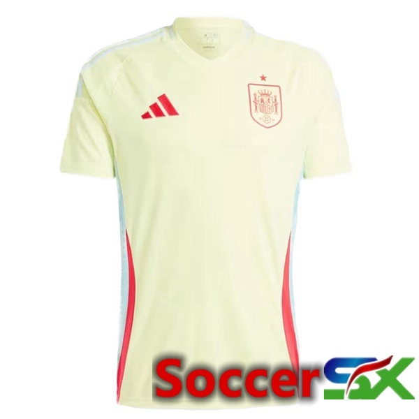 Spain Away Soccer Jersey Yellow 2024/2025