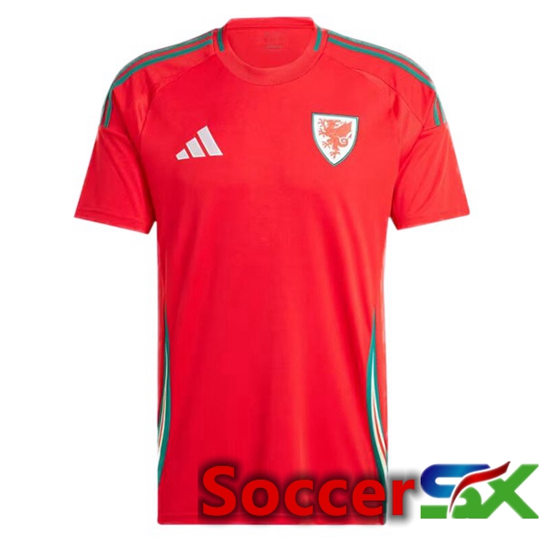 Wales Home Soccer Jersey Red 2024/2025