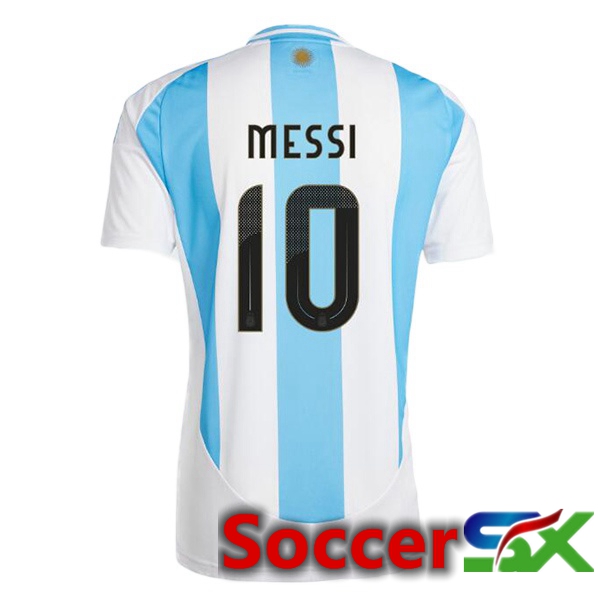 Argentina (MESSI 10) Home Soccer Jersey Blue White 2024/2025