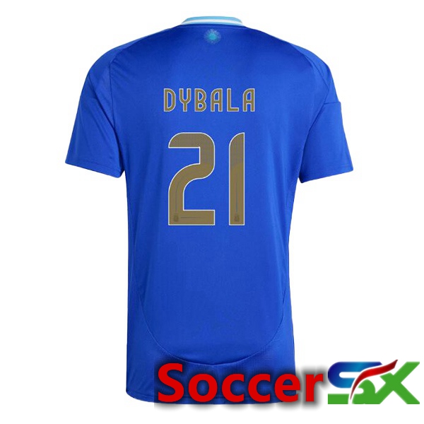 Argentina (DYBALA 21) Away Soccer Jersey Blue 2024/2025