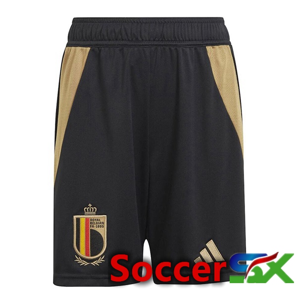 Belgium Home Soccer Shorts Black 2024/2025