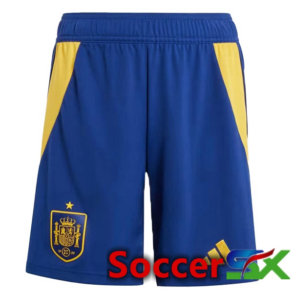Spain Home Soccer Shorts Blue Royal 2024/2025